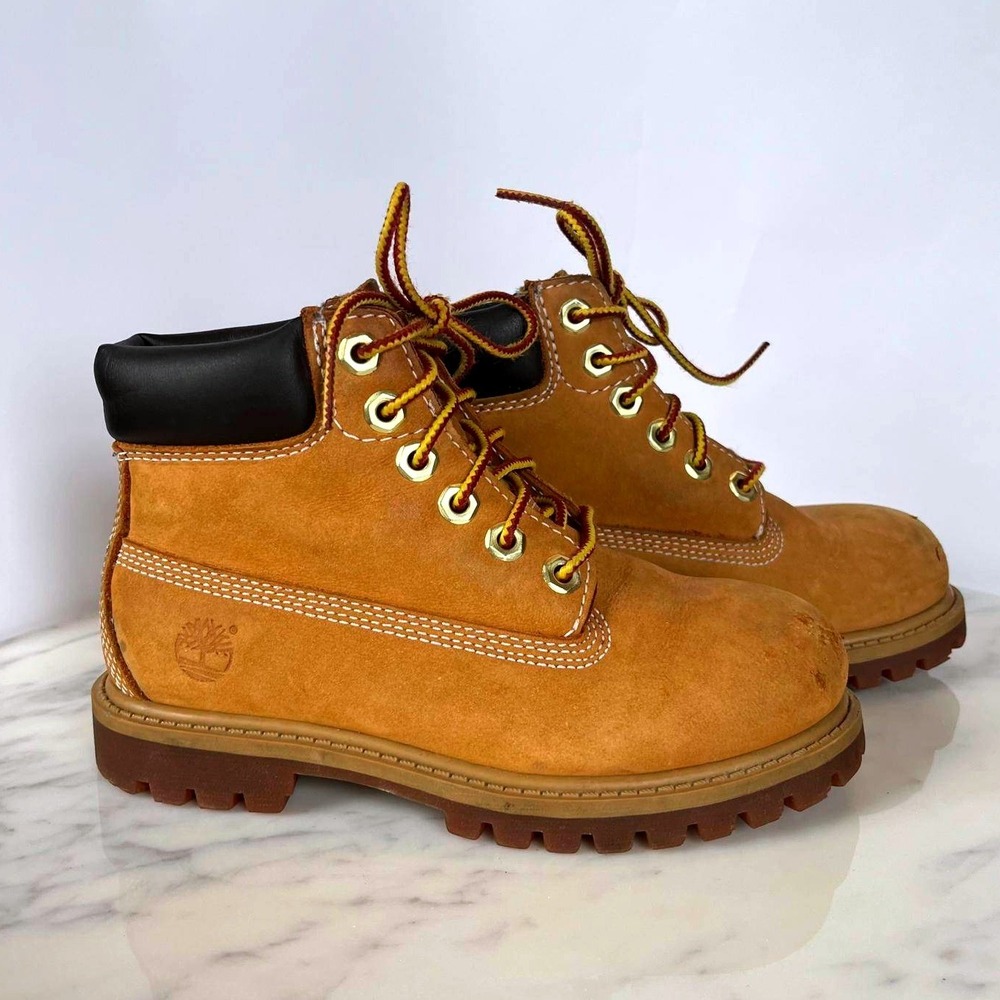 Timberland Toddler's Premium 6-Inch Waterproof‎ Boots Wheat Nubuck Sz 11T 12809M